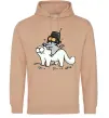 Женская толстовка (худи) Simon cat and kitten Песочный фото