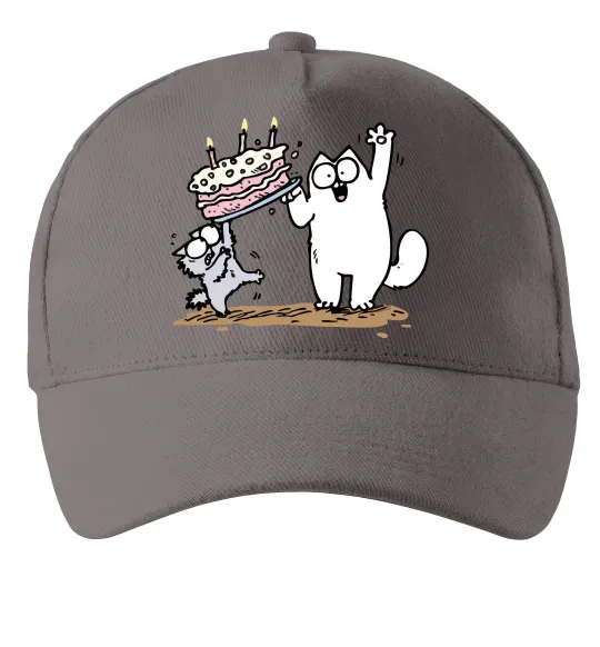 Кепка Simon cat and kitten торт Серый фото