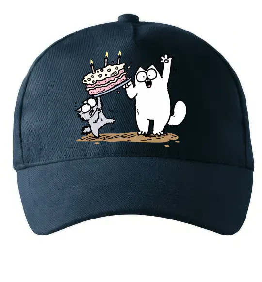 Кепка Simon cat and kitten торт Темно-синій фото