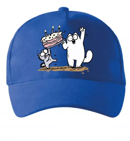 Кепка Simon cat and kitten торт Яскраво-синій фото