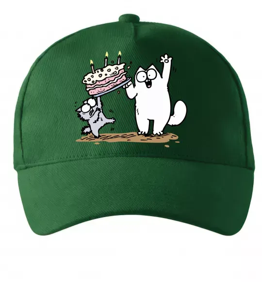 Кепка Simon cat and kitten торт Темно-зелений фото