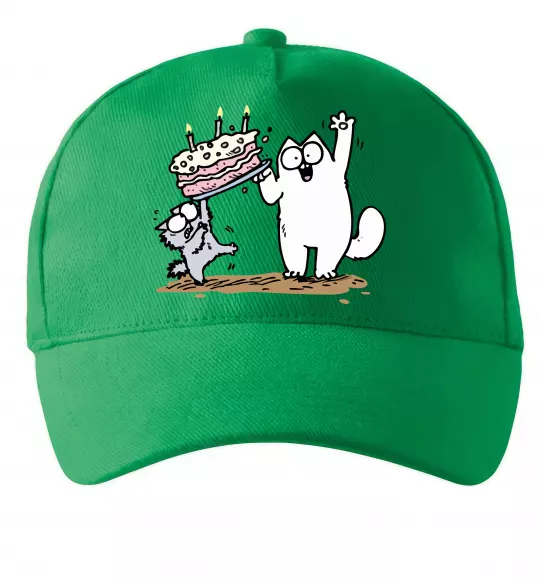 Кепка Simon cat and kitten торт Зелений фото
