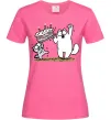 Жіноча футболка Simon cat and kitten торт Яскраво-рожевий фото