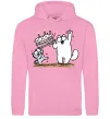 Женская толстовка (худи) Simon cat and kitten торт Розовый фото