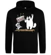 Женская толстовка (худи) Simon cat and kitten торт Черный фото