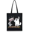 Еко-сумка Simon cat and kitten торт Чорний фото