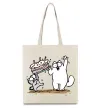 Еко-сумка Simon cat and kitten торт Бежевий фото