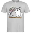 Чоловіча футболка Simon cat and kitten торт Сірий фото