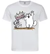 Чоловіча футболка Simon cat and kitten торт Білий фото