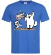 Чоловіча футболка Simon cat and kitten торт Яскраво-синій фото