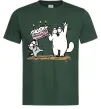 Чоловіча футболка Simon cat and kitten торт Темно-зелений фото