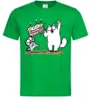 Чоловіча футболка Simon cat and kitten торт Зелений фото