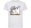 Детская футболка Simon cat and kitten торт Белый фото