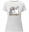 Жіноча преміум футболка Simon cat and kitten торт Білий фото