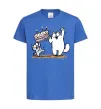 Детская футболка Simon cat and kitten торт Ярко-синий фото