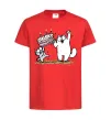 Детская футболка Simon cat and kitten торт Красный фото