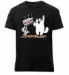 Мужская премиум футболка Simon cat and kitten торт Черный фото