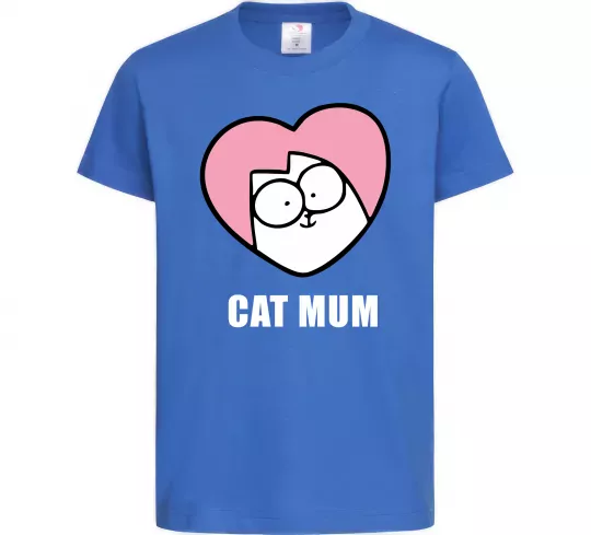 Дитяча футболка Cat mum Simon cat Яскраво-синій фото