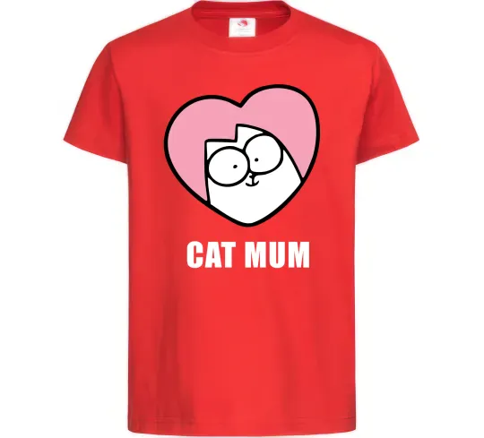 Дитяча футболка Cat mum Simon cat Червоний фото