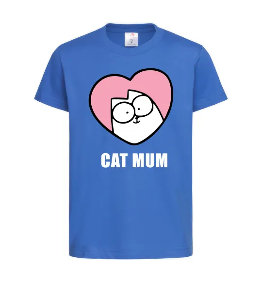 Детская футболка Cat mum Simon cat Ярко-синий фото