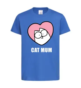 Дитяча футболка Cat mum Simon cat Яскраво-синій фото