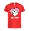 Детская футболка Cat mum Simon cat Красный фото