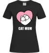 Женская футболка Cat mum Simon cat Черный фото