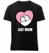Мужская премиум футболка Cat mum Simon cat Черный фото