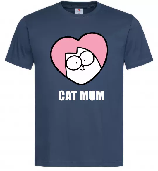 Чоловіча футболка Cat mum Simon cat Темно-синій фото