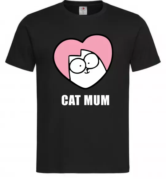 Чоловіча футболка Cat mum Simon cat Чорний фото