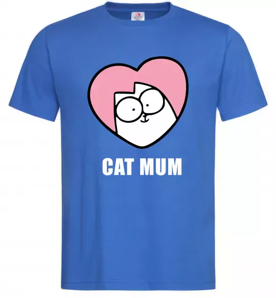 Чоловіча футболка Cat mum Simon cat Яскраво-синій фото