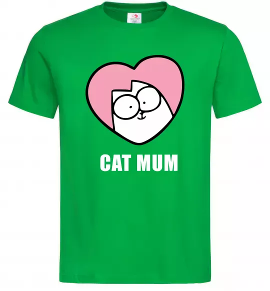 Чоловіча футболка Cat mum Simon cat Зелений фото