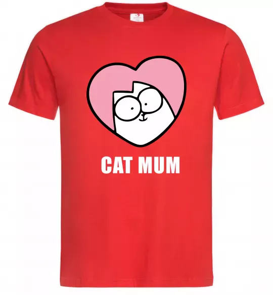 Чоловіча футболка Cat mum Simon cat Червоний фото