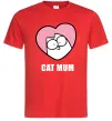 Чоловіча футболка Cat mum Simon cat Червоний фото