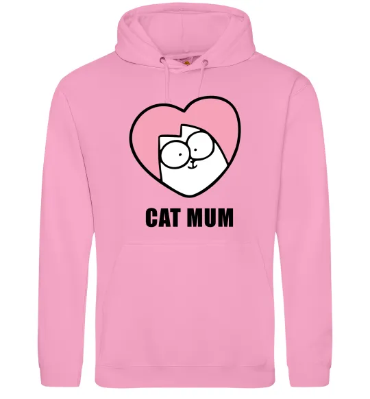 Мужская толстовка (худи) Cat mum Simon cat Розовый фото