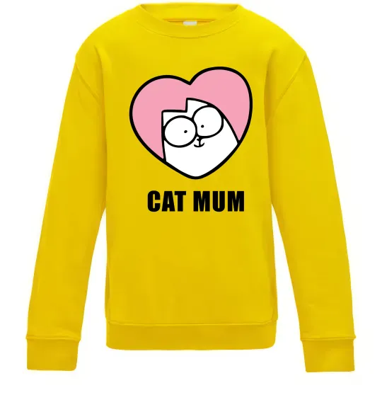 Детский Свитшот Cat mum Simon cat Солнечно желтый фото