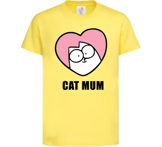 Дитяча футболка Cat mum Simon cat Лимонний фото