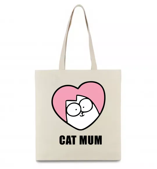 Еко-сумка Cat mum Simon cat Бежевий фото
