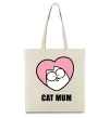 Еко-сумка Cat mum Simon cat Бежевий фото