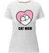 Женская премиум футболка Cat mum Simon cat Белый фото