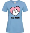Женская футболка Cat mum Simon cat Голубой фото