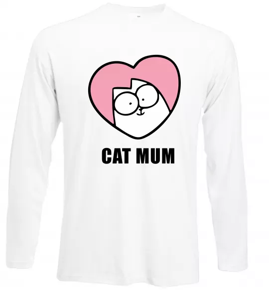 Лонгслів Cat mum Simon cat Білий фото