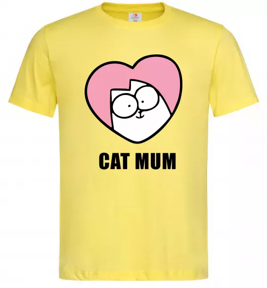 Чоловіча футболка Cat mum Simon cat Лимонний фото