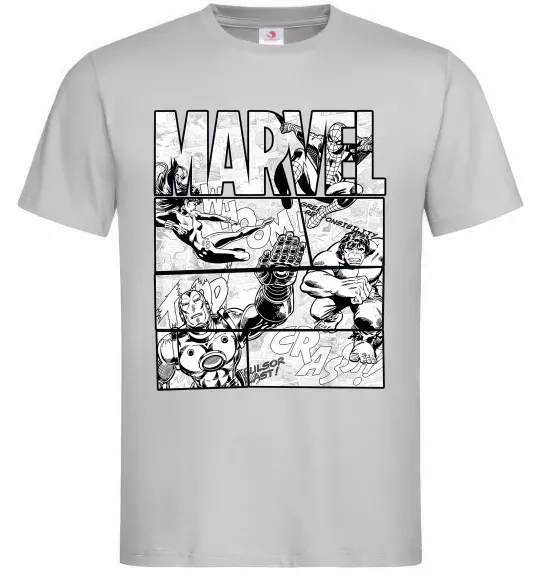 Мужская футболка Комікс Marvel Серый фото
