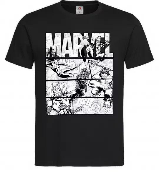 Мужская футболка Комікс Marvel Черный фото