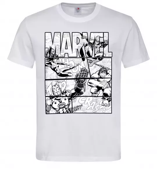 Мужская футболка Комікс Marvel Белый фото