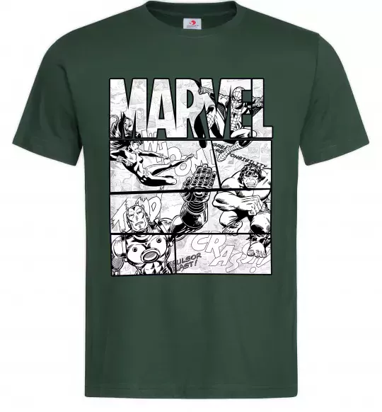 Мужская футболка Комікс Marvel Темно-зеленый фото