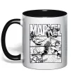 Чашка с цветной ручкой Комікс Marvel Черный фото