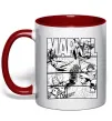 Чашка с цветной ручкой Комікс Marvel Красный фото