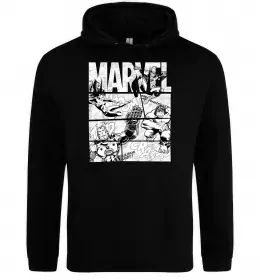 Мужская толстовка (худи) Комікс Marvel Черный фото